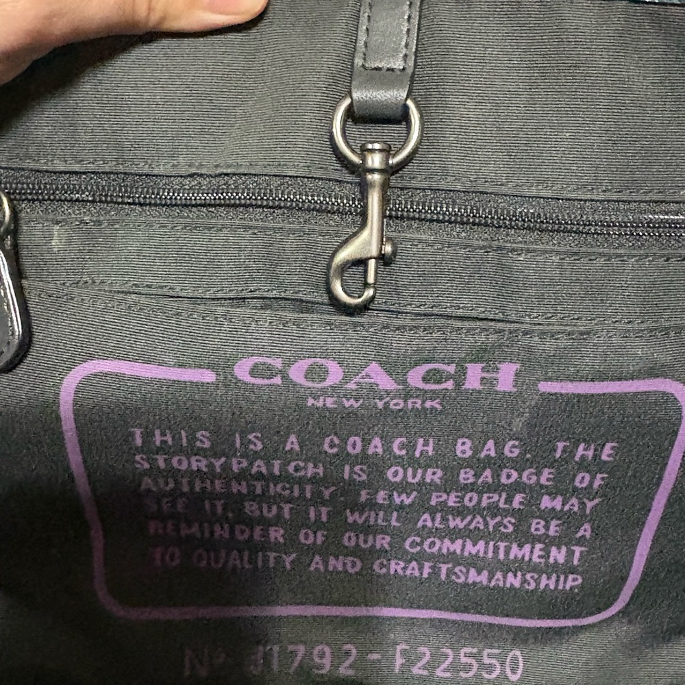 Coach oil slick Tote Bag with matching wallet! - Picture 3 of 5